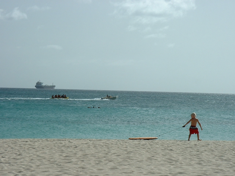 Aruba_023.JPG - I just thought this was a cute shot.   Banana boat ride in the distance
