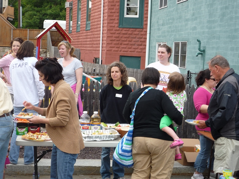 Family_Fun_Day_028.JPG - Colleen and Tammy continue to man the food table with perseverance and diligence