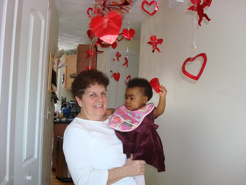 Bday-Valentine_0008.jpg - Our neighbor Fran who adores Mikayla...and she adores Fran too!